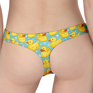 Cute Cartoon Duck Pattern Print Women's Thong