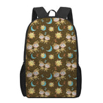 Cute Cartoon Gemini Pattern Print 17 Inch Backpack
