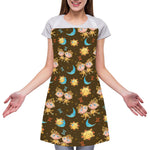 Cute Cartoon Gemini Pattern Print Adjustable Apron