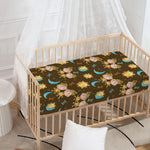 Cute Cartoon Gemini Pattern Print Baby Crib Sheet