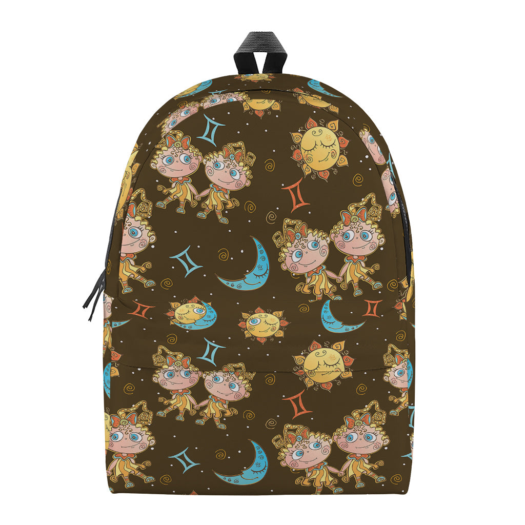 Cute Cartoon Gemini Pattern Print Backpack