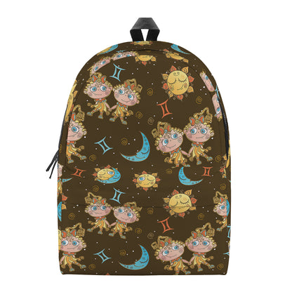 Cute Cartoon Gemini Pattern Print Backpack