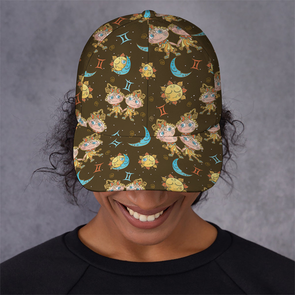 Cute Cartoon Gemini Pattern Print Baseball Cap