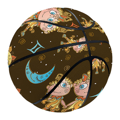 Cute Cartoon Gemini Pattern Print Basketball