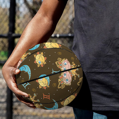 Cute Cartoon Gemini Pattern Print Basketball