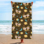 Cute Cartoon Gemini Pattern Print Beach Towel