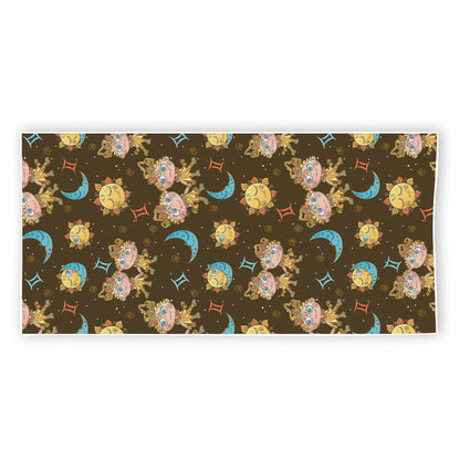 Cute Cartoon Gemini Pattern Print Beach Towel