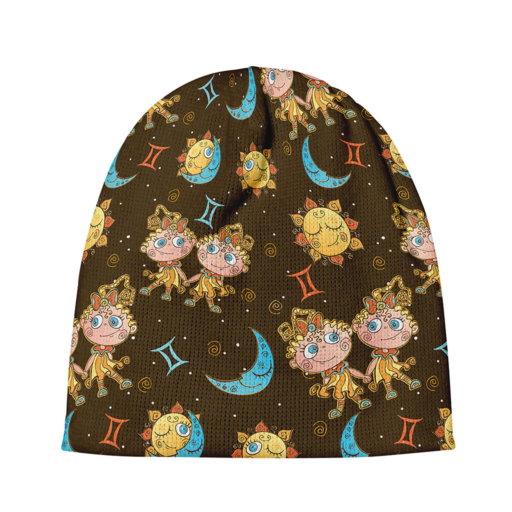 Cute Cartoon Gemini Pattern Print Beanie