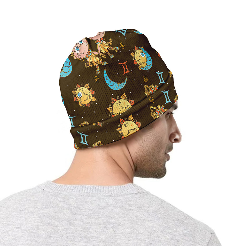 Cute Cartoon Gemini Pattern Print Beanie