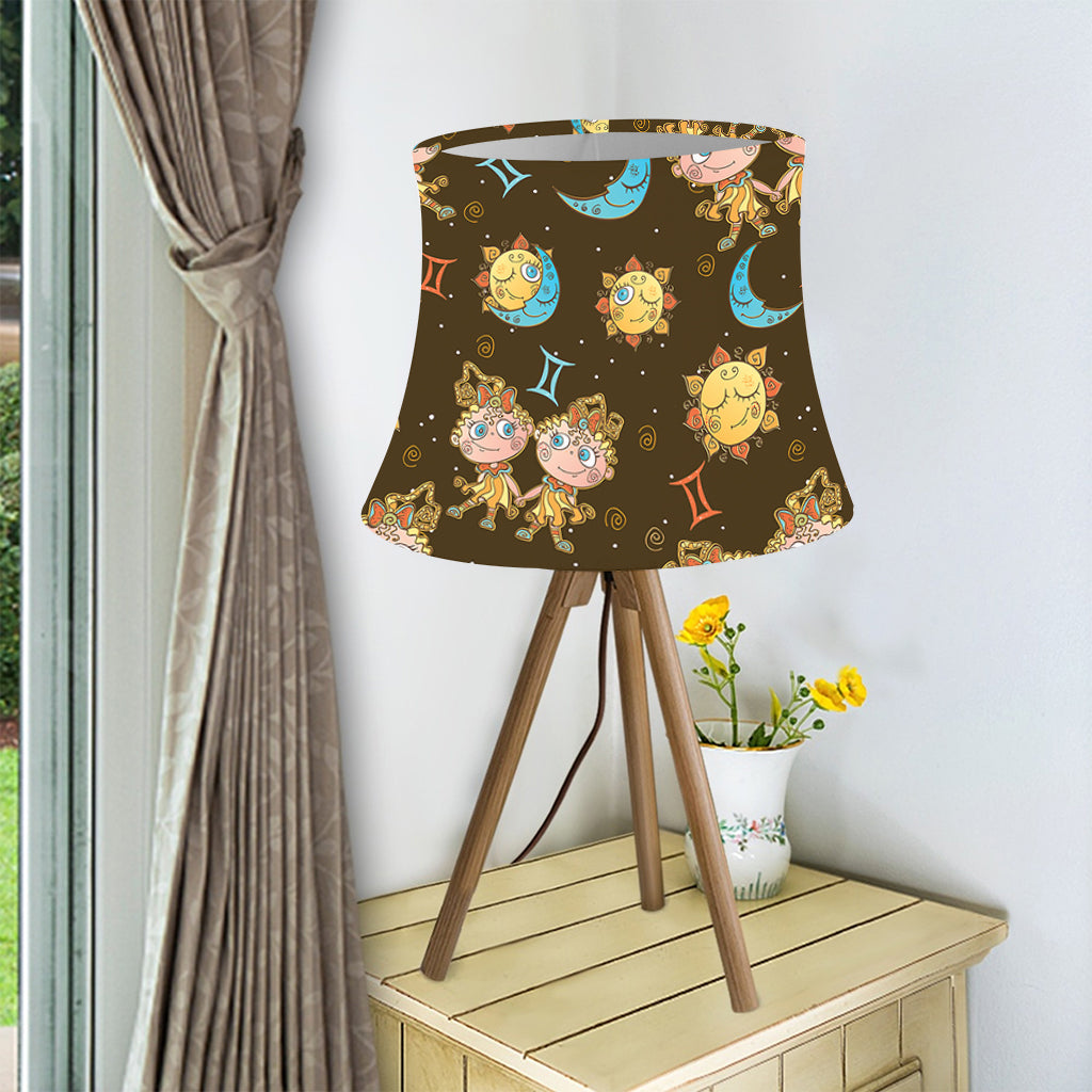 Cute Cartoon Gemini Pattern Print Bell Lamp Shade