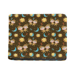 Cute Cartoon Gemini Pattern Print Bifold Wallet