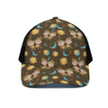 Cute Cartoon Gemini Pattern Print Black Mesh Trucker Hat