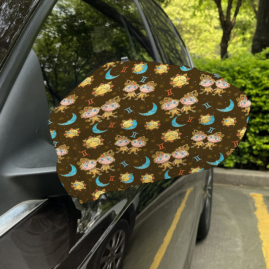 Cute Cartoon Gemini Pattern Print Car Side Mirror Covers