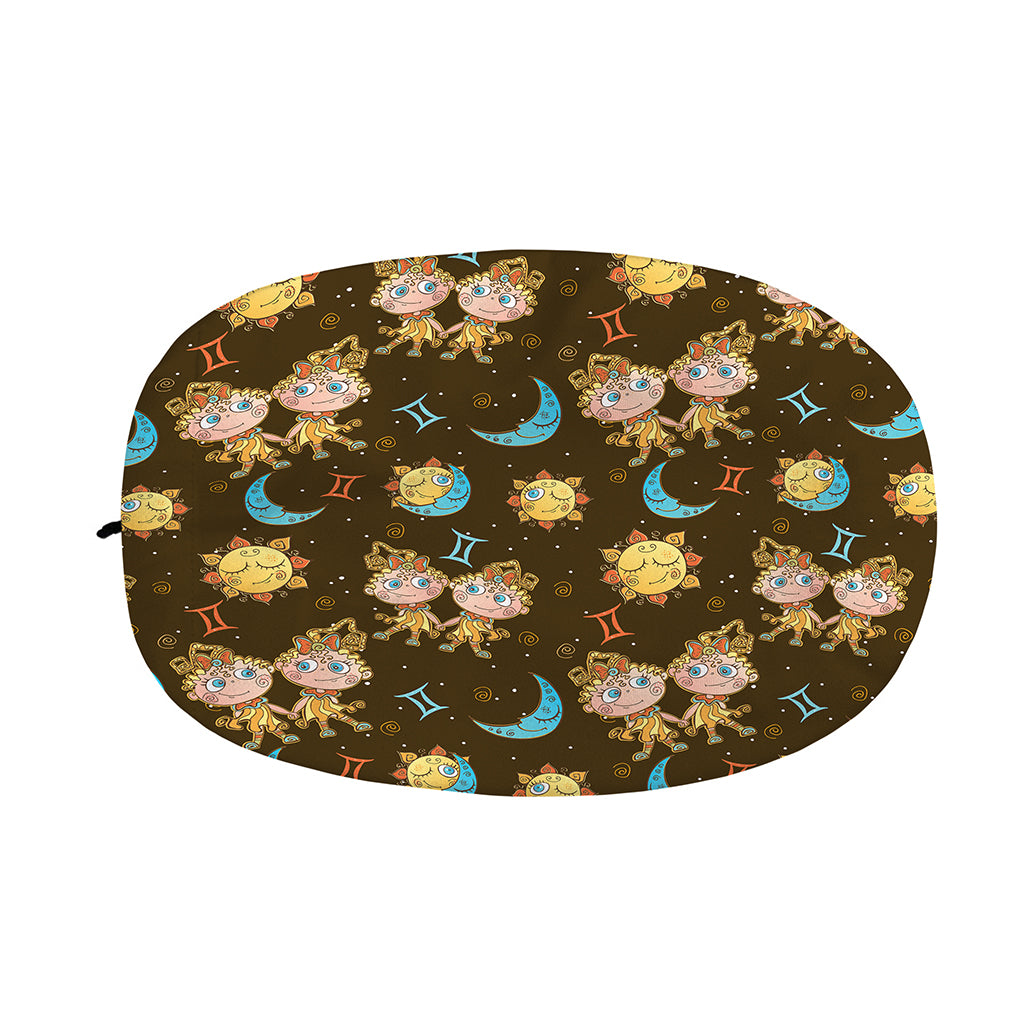 Cute Cartoon Gemini Pattern Print Car Side Mirror Covers