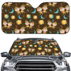 Cute Cartoon Gemini Pattern Print Car Windshield Sun Shade