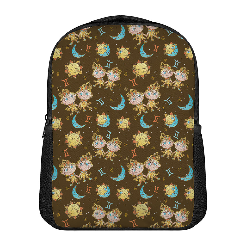 Cute Cartoon Gemini Pattern Print Casual Backpack