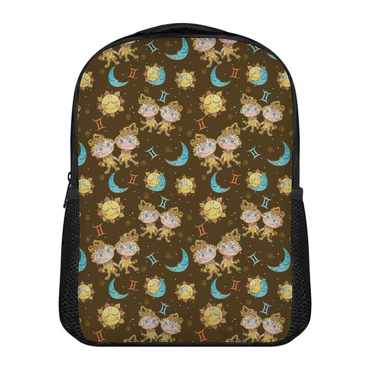 Cute Cartoon Gemini Pattern Print Casual Backpack