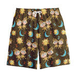 Cute Cartoon Gemini Pattern Print Cotton Shorts