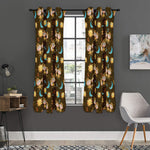 Cute Cartoon Gemini Pattern Print Curtain