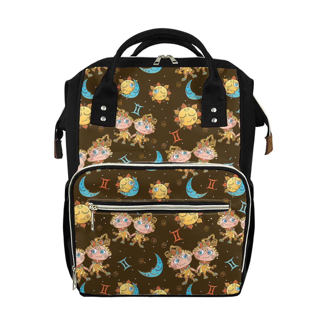 Cute Cartoon Gemini Pattern Print Diaper Bag