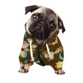 Cute Cartoon Gemini Pattern Print Dog Zip Up Hoodie