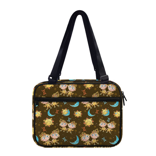 Cute Cartoon Gemini Pattern Print Double Strap Bible Bag