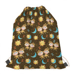 Cute Cartoon Gemini Pattern Print Drawstring Bag