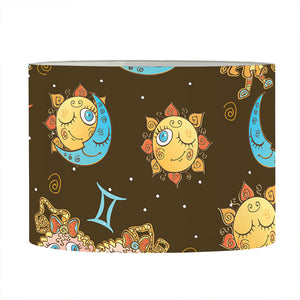 Cute Cartoon Gemini Pattern Print Drum Lamp Shade