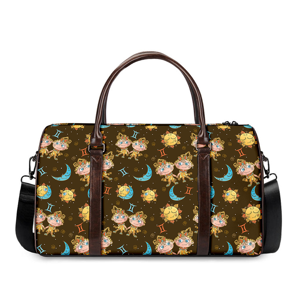 Cute Cartoon Gemini Pattern Print Duffle Bag