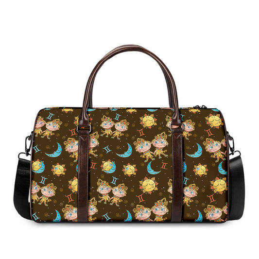Cute Cartoon Gemini Pattern Print Duffle Bag