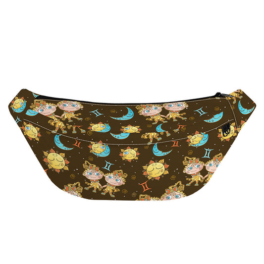 Cute Cartoon Gemini Pattern Print Fanny Pack