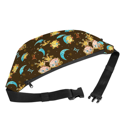 Cute Cartoon Gemini Pattern Print Fanny Pack