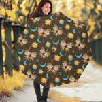 Cute Cartoon Gemini Pattern Print Foldable Umbrella