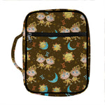Cute Cartoon Gemini Pattern Print Front Pocket Bible Bag