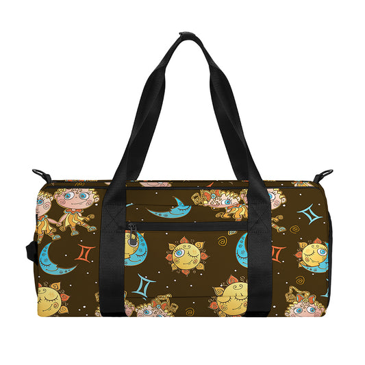 Cute Cartoon Gemini Pattern Print Gym Bag