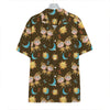 Cute Cartoon Gemini Pattern Print Hawaiian Shirt