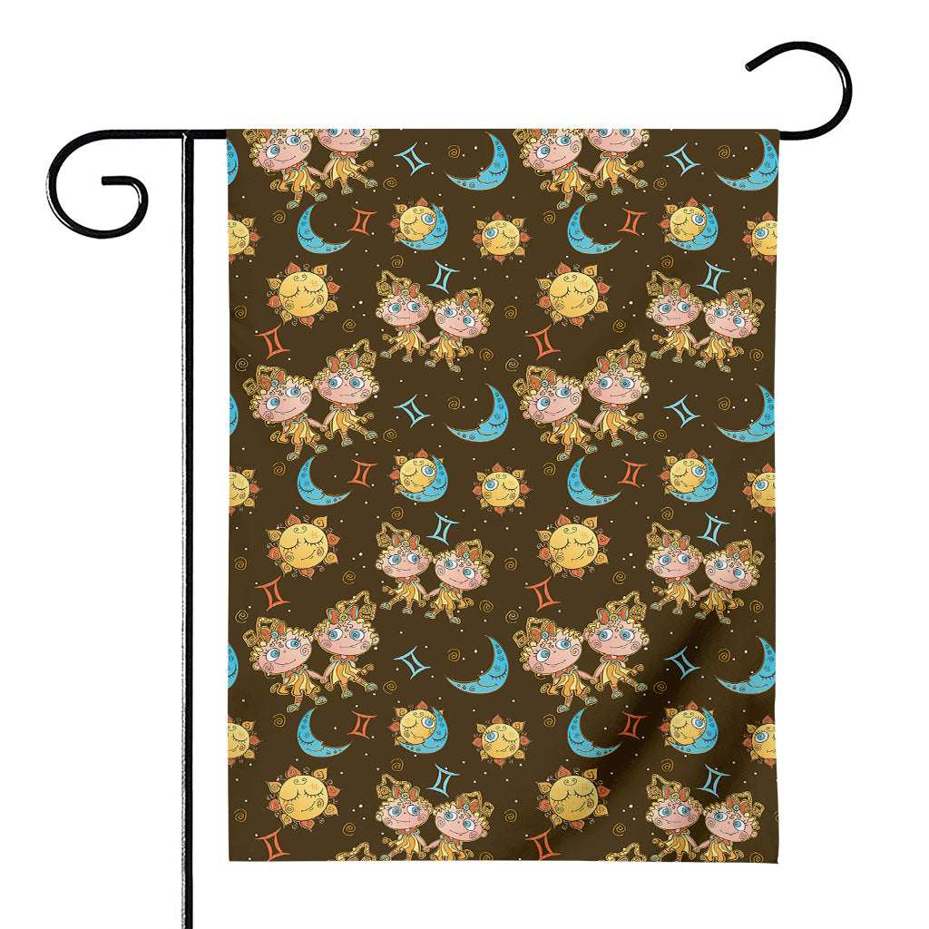 Cute Cartoon Gemini Pattern Print House Flag