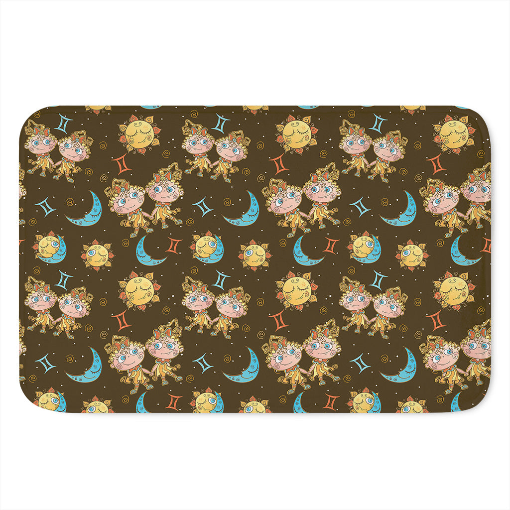Cute Cartoon Gemini Pattern Print Indoor Door Mat