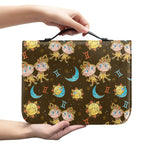 Cute Cartoon Gemini Pattern Print Leather Bible Cover
