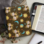Cute Cartoon Gemini Pattern Print Leather Bible Cover