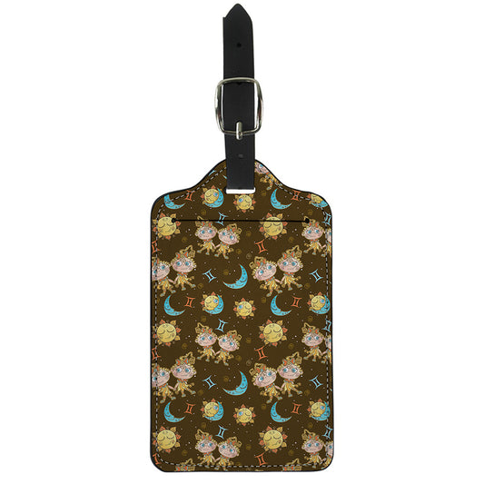 Cute Cartoon Gemini Pattern Print Luggage Tag
