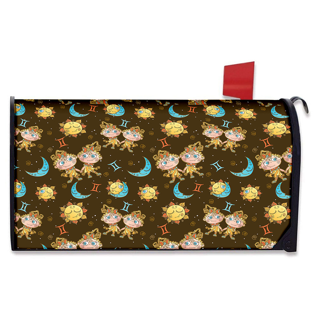 Cute Cartoon Gemini Pattern Print Mailbox Cover