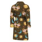 Cute Cartoon Gemini Pattern Print Men's Bathrobe