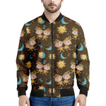 Cute Cartoon Gemini Pattern Print Men's Bomber Jacket