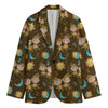 Cute Cartoon Gemini Pattern Print Men's Cotton Blazer