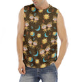 Cute Cartoon Gemini Pattern Print Men's Fitness Tank Top