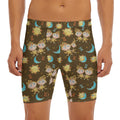 Cute Cartoon Gemini Pattern Print Men's Long Boxer Briefs