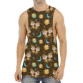 Cute Cartoon Gemini Pattern Print Men's Muscle Tank Top