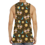 Cute Cartoon Gemini Pattern Print Men's Muscle Tank Top