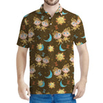 Cute Cartoon Gemini Pattern Print Men's Polo Shirt